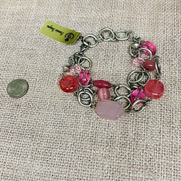 Premier Designs Strictly Pink Beaded Bracelet - Picture 1 of 2
